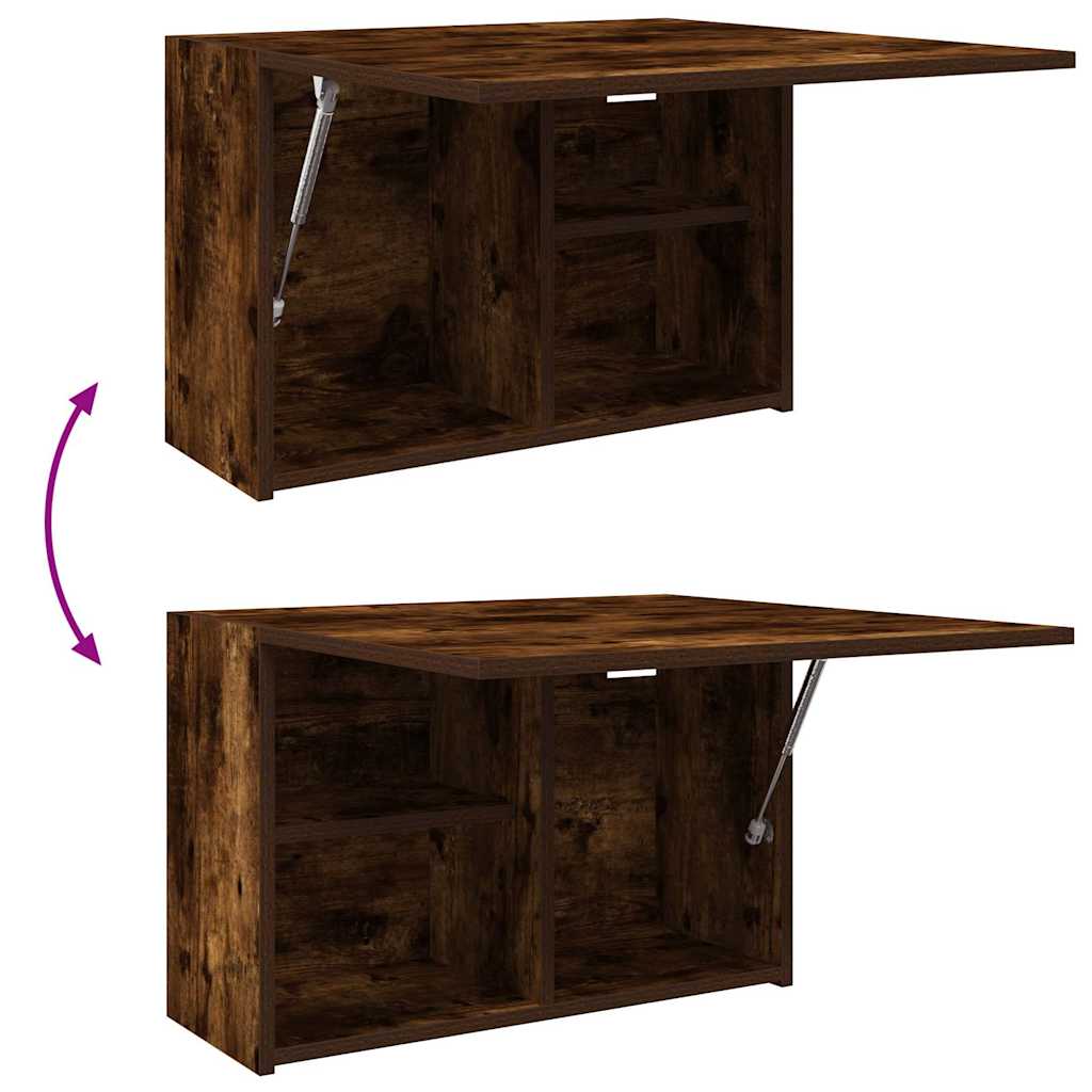 Armadietto Bagno Rovere Fumo 60x25x40 cm in Legno Multistrato
