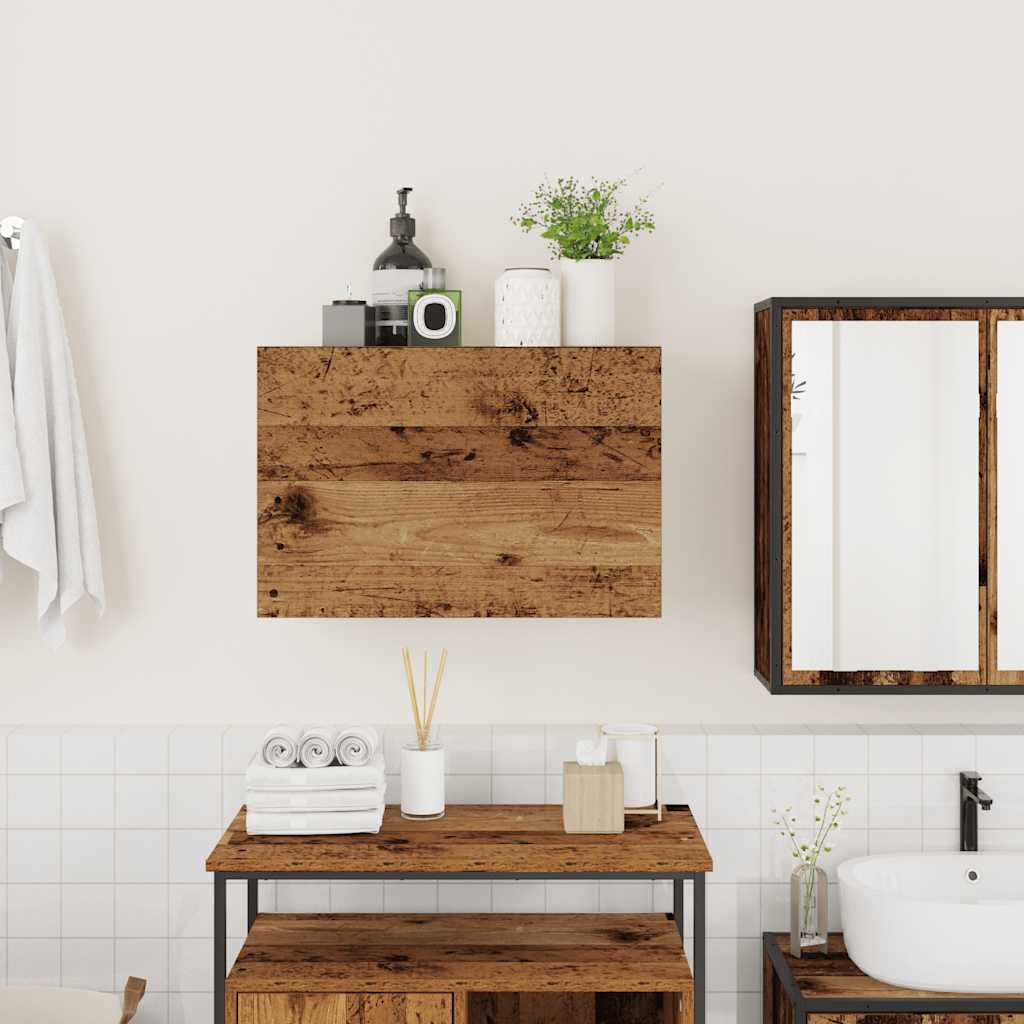 Mobile da Bagno Legno Antico 60x25x40 cm in Legno Multistrato