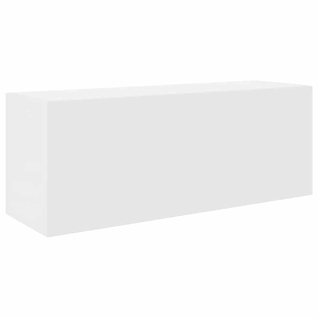 Mobile da Bagno a Parete Bianco 80x25x30cm in Legno Multistrato