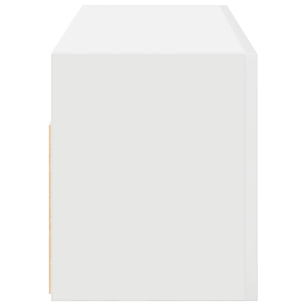 Mobile da Bagno a Parete Bianco 80x25x30cm in Legno Multistrato