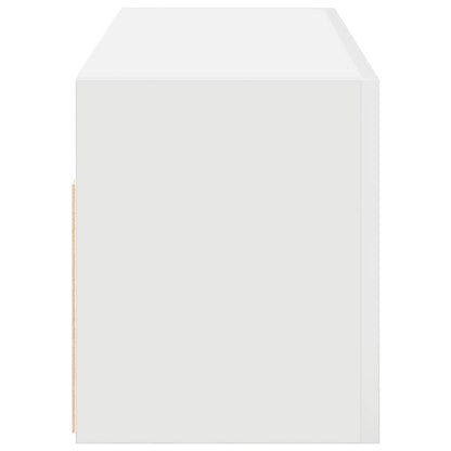 Mobile da Bagno a Parete Bianco 80x25x30cm in Legno Multistrato