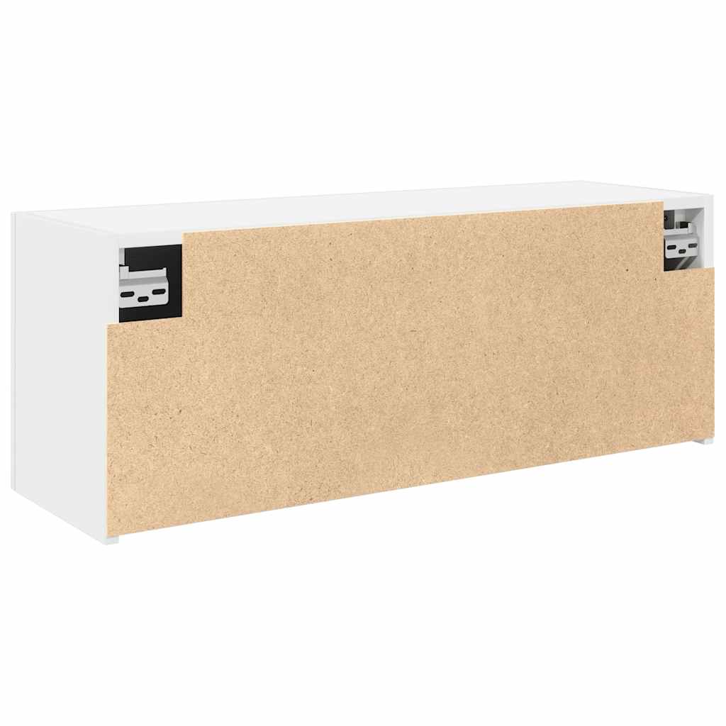 Mobile da Bagno a Parete Bianco 80x25x30cm in Legno Multistrato