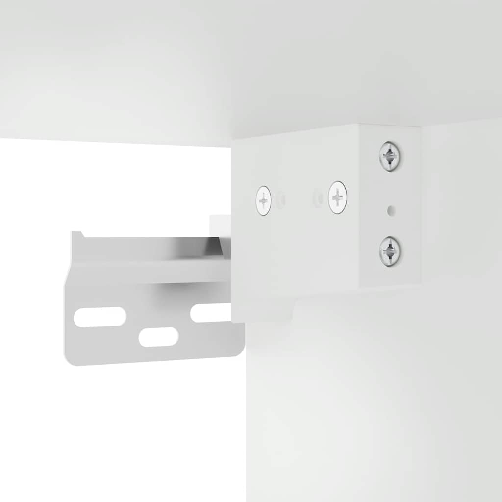Mobile da Bagno a Parete Bianco 80x25x30cm in Legno Multistrato