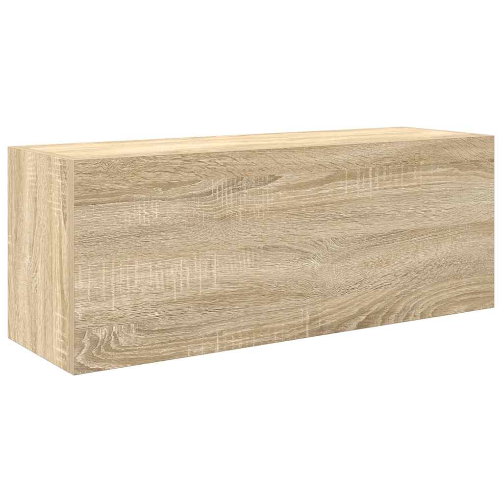 Mobile da Bagno Rovere Sonoma 80x25x30 cm in Legno Multistrato