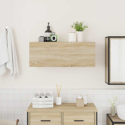 Mobile da Bagno Rovere Sonoma 80x25x30 cm in Legno Multistrato