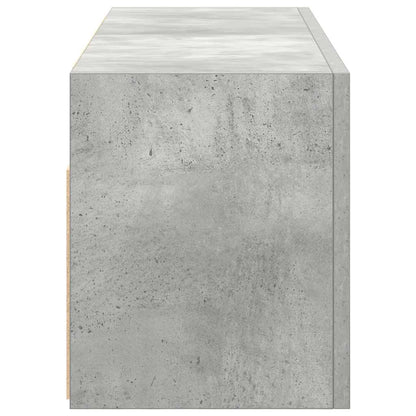 Armadietto da Bagno Grigio Cemento 80x25x30 cm in Truciolato