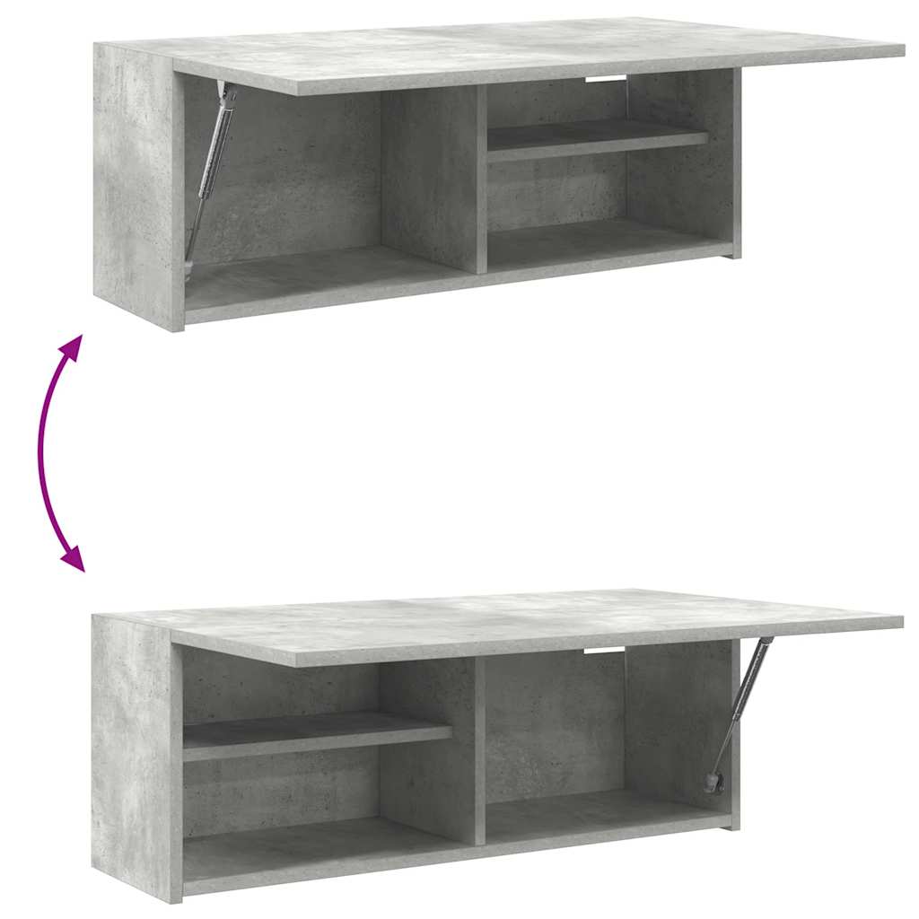 Armadietto da Bagno Grigio Cemento 80x25x30 cm in Truciolato | homemem39