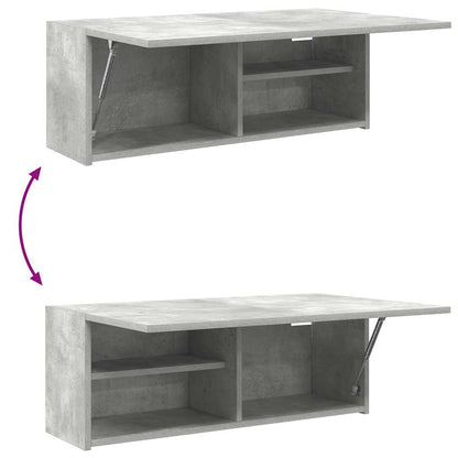 Armadietto da Bagno Grigio Cemento 80x25x30 cm in Truciolato | homemem39