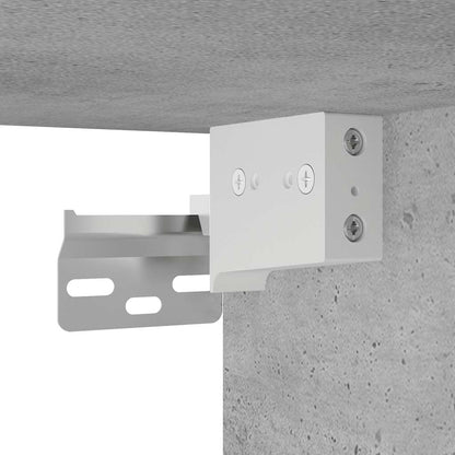 Armadietto da Bagno Grigio Cemento 80x25x30 cm in Truciolato