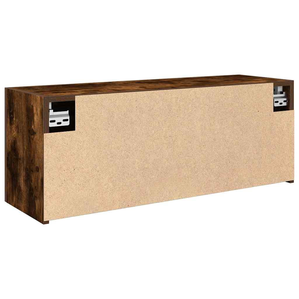 Armadietto Bagno Rovere Fumo 80x25x30 cm in Legno Multistrato