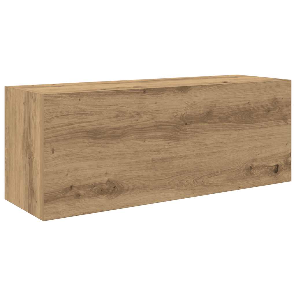 Mobiletto da Bagno Rovere Artigianale 80x25x30 cm in Truciolato | homemem39