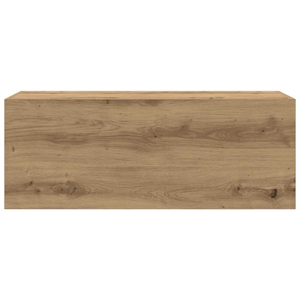 Mobiletto da Bagno Rovere Artigianale 80x25x30 cm in Truciolato | homemem39
