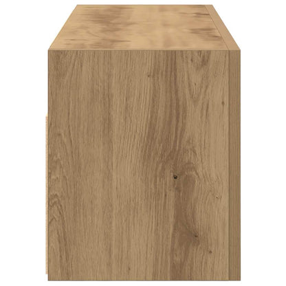 Mobiletto da Bagno Rovere Artigianale 80x25x30 cm in Truciolato | homemem39