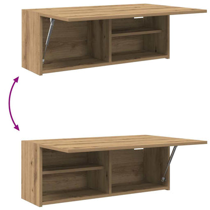 Mobiletto da Bagno Rovere Artigianale 80x25x30 cm in Truciolato | homemem39