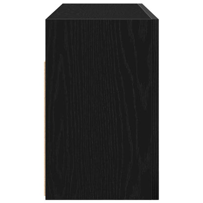 Mobile da Bagno a Parete Nero 80x25x40 cm in Truciolato