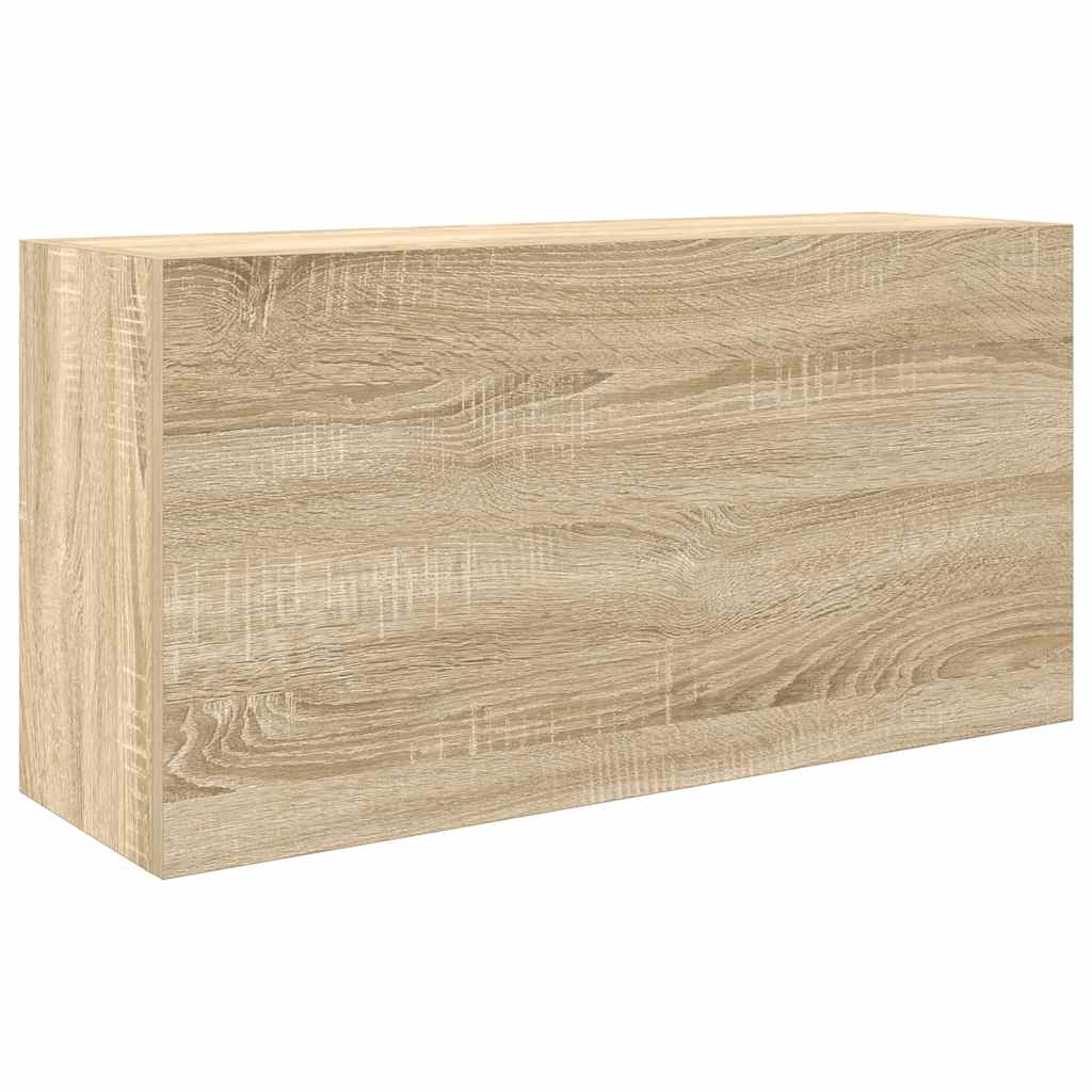 Mobile da Bagno a Parete Rovere Sonoma 80x25x40 cm Truciolato | homemem39