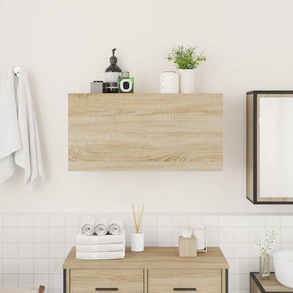 Mobile da Bagno a Parete Rovere Sonoma 80x25x40 cm Truciolato