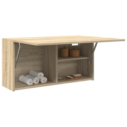 Mobile da Bagno a Parete Rovere Sonoma 80x25x40 cm Truciolato