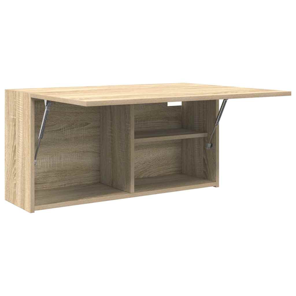 Mobile da Bagno a Parete Rovere Sonoma 80x25x40 cm Truciolato