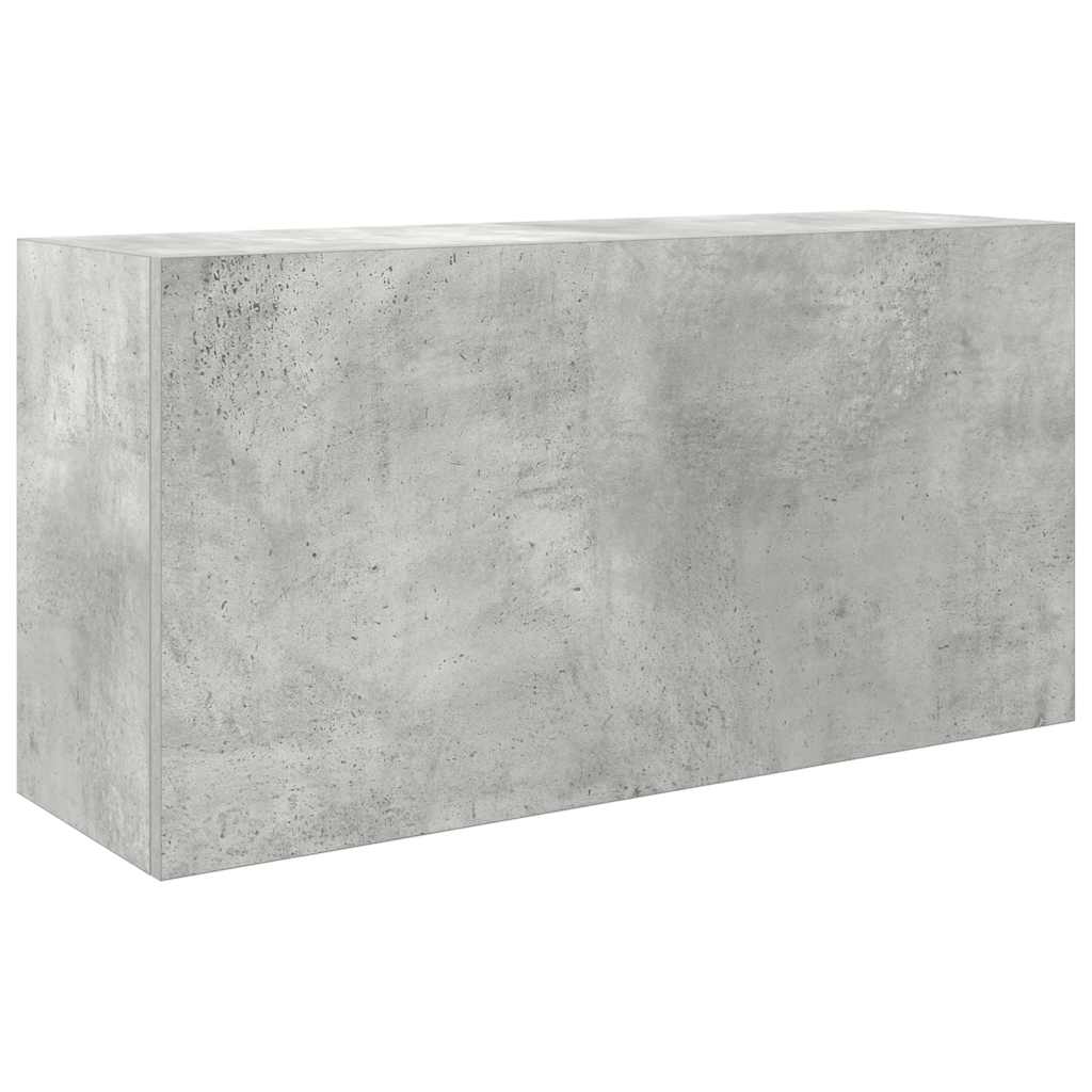 Mobile da Bagno a Parete Grigio Cemento 80x25x40 cm Truciolato