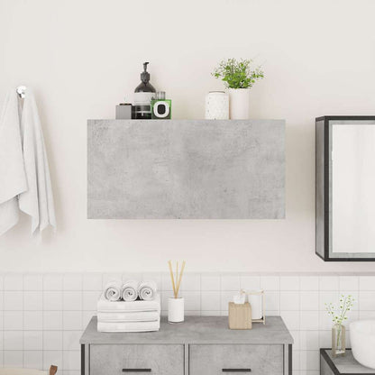 Mobile da Bagno a Parete Grigio Cemento 80x25x40 cm Truciolato