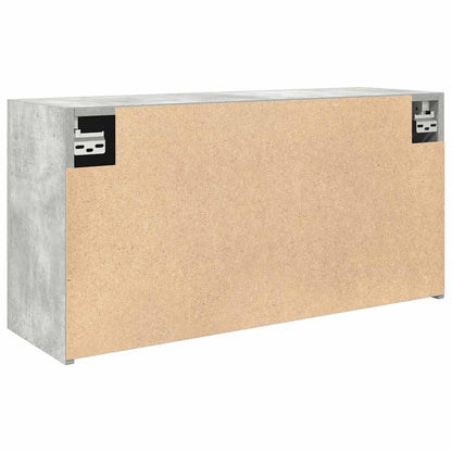 Mobile da Bagno a Parete Grigio Cemento 80x25x40 cm Truciolato