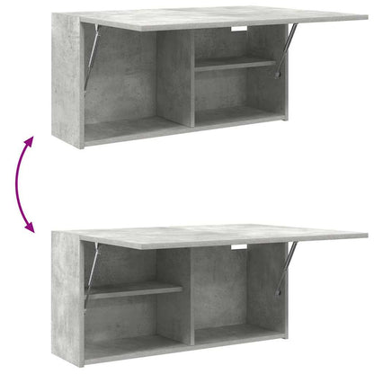 Mobile da Bagno a Parete Grigio Cemento 80x25x40 cm Truciolato