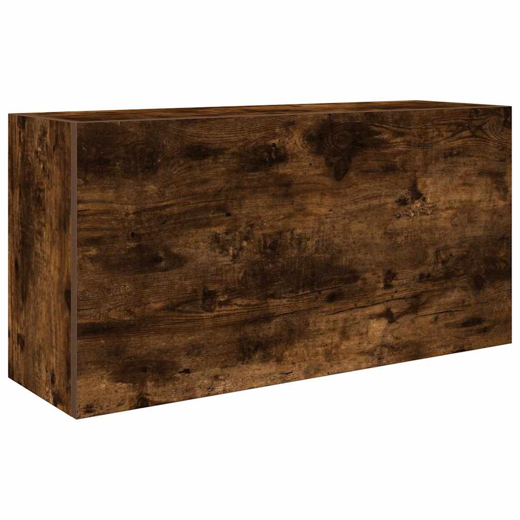 Mobile da Bagno a Parete Rovere Fumo 80x25x40 cm in Truciolato
