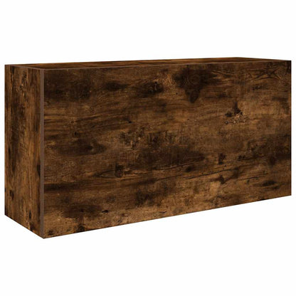 Mobile da Bagno a Parete Rovere Fumo 80x25x40 cm in Truciolato