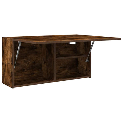 Mobile da Bagno a Parete Rovere Fumo 80x25x40 cm in Truciolato