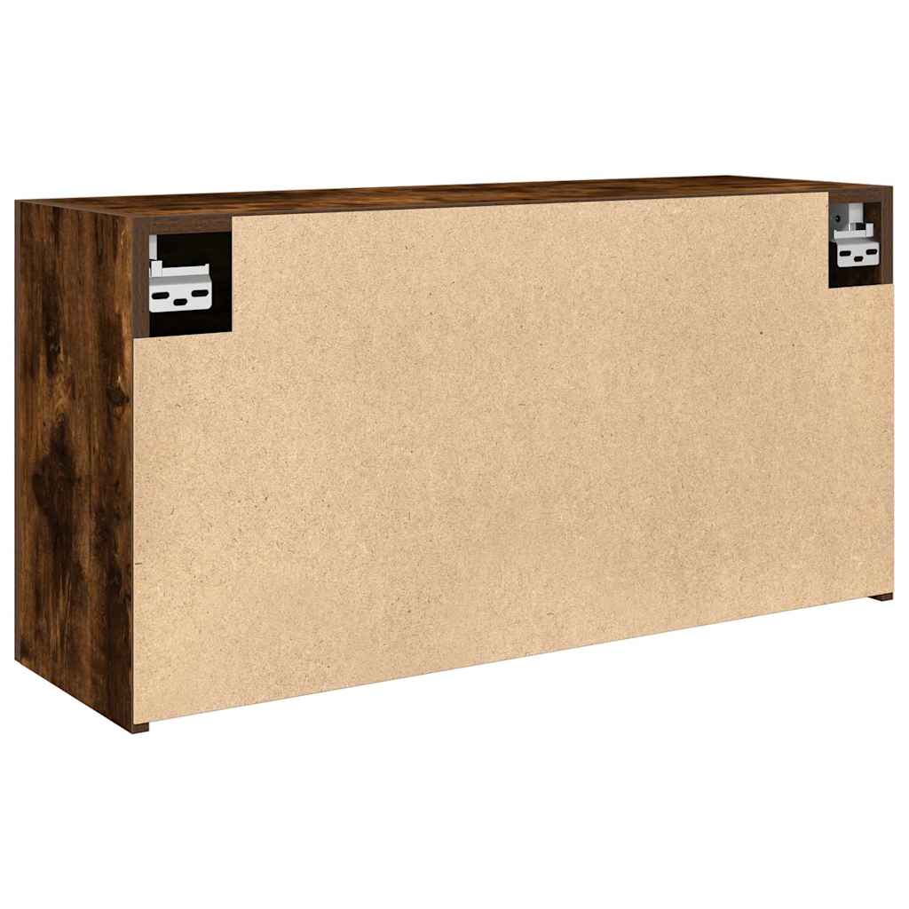 Mobile da Bagno a Parete Rovere Fumo 80x25x40 cm in Truciolato