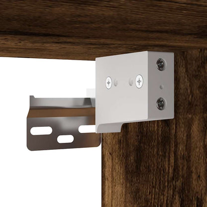 Mobile da Bagno a Parete Rovere Fumo 80x25x40 cm in Truciolato
