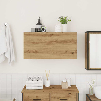 Mobiletto da Bagno Rovere Artigianale 80x25x40 cm in Truciolato | homemem39