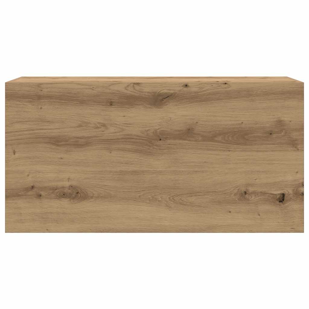 Mobiletto da Bagno Rovere Artigianale 80x25x40 cm in Truciolato | homemem39