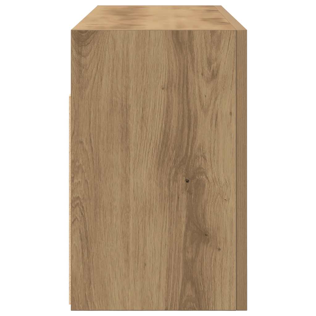 Mobiletto da Bagno Rovere Artigianale 80x25x40 cm in Truciolato | homemem39