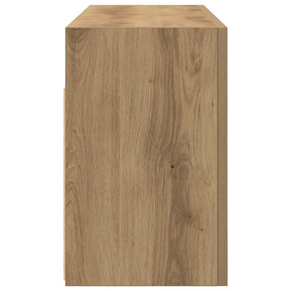 Mobiletto da Bagno Rovere Artigianale 80x25x40 cm in Truciolato | homemem39
