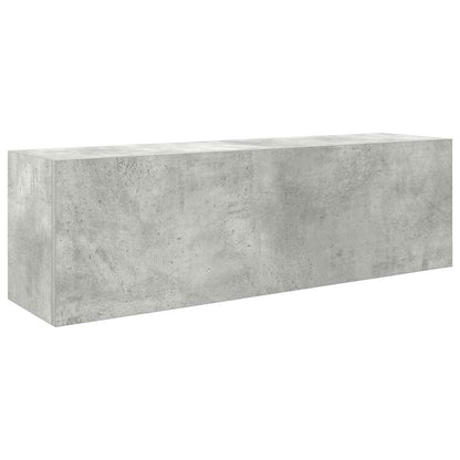 Armadietto da Bagno Grigio Cemento 100x25x30 cm in Truciolato