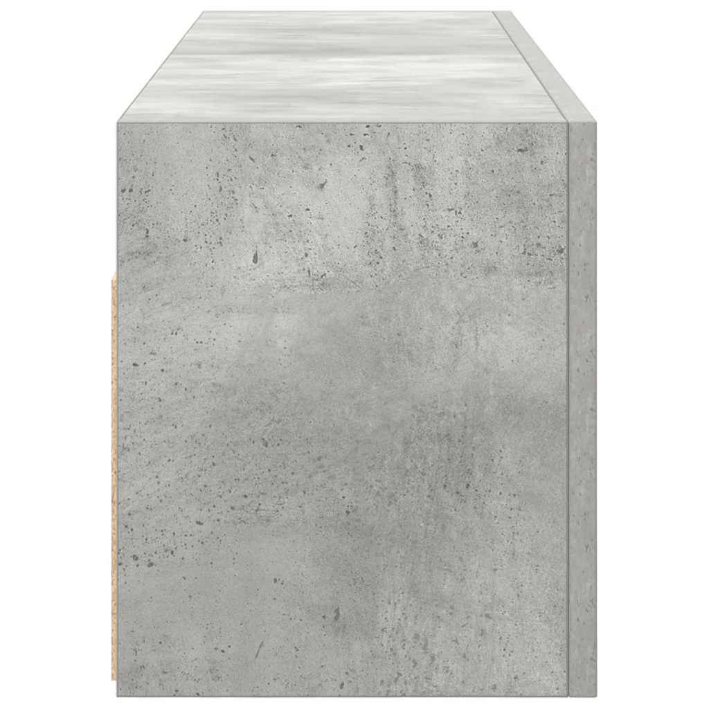 Armadietto da Bagno Grigio Cemento 100x25x30 cm in Truciolato