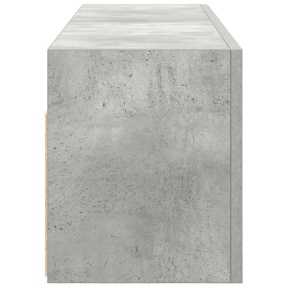 Armadietto da Bagno Grigio Cemento 100x25x30 cm in Truciolato