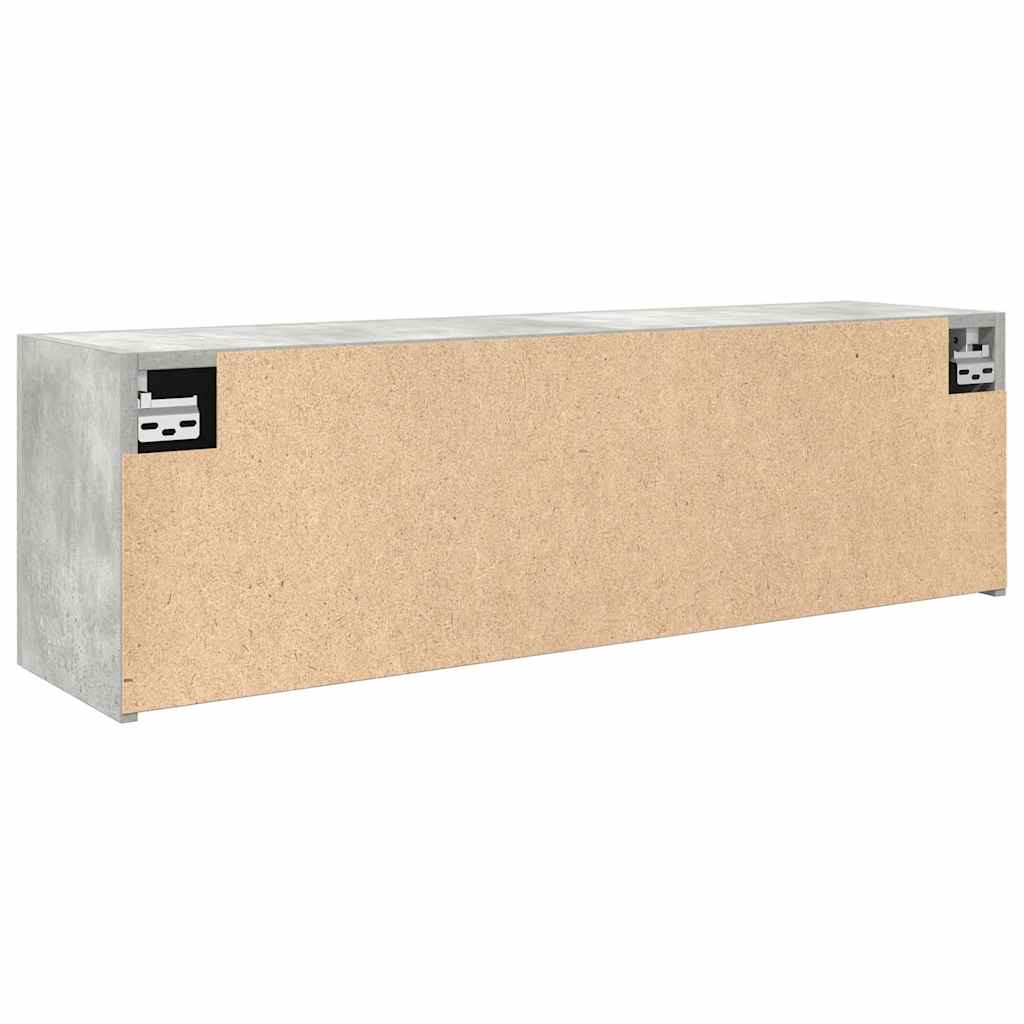 Armadietto da Bagno Grigio Cemento 100x25x30 cm in Truciolato