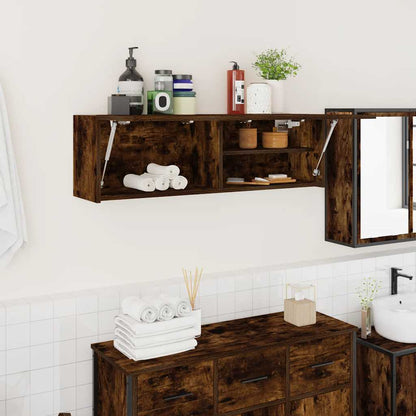 Armadietto Bagno Rovere Fumo 100x25x30 cm in Truciolato