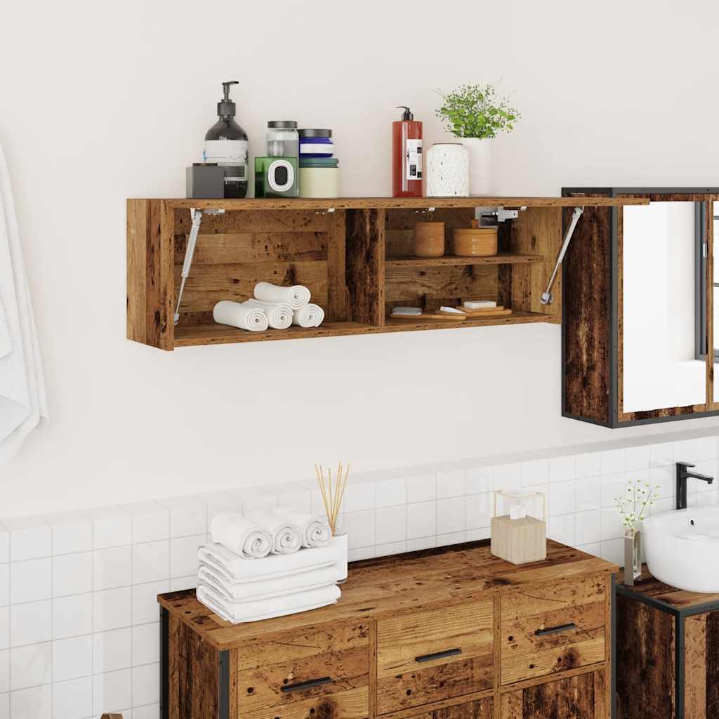 Mobile da Bagno Legno Antico 100x25x30 cm in Truciolato | homemem39