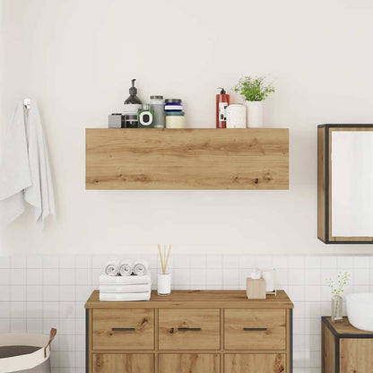 Mobiletto da Bagno Rovere Artigianale 100x25x30 cm Truciolato | homemem39