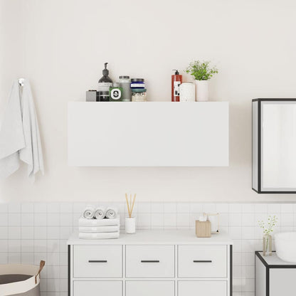 Mobile da Bagno a Parete Bianco 100x25x40 cm in Truciolato