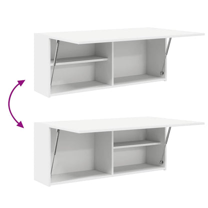 Mobile da Bagno a Parete Bianco 100x25x40 cm in Truciolato | homemem39
