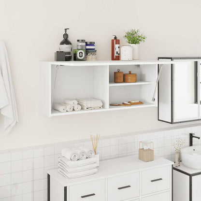 Mobile da Bagno a Parete Bianco 100x25x40 cm in Truciolato | homemem39