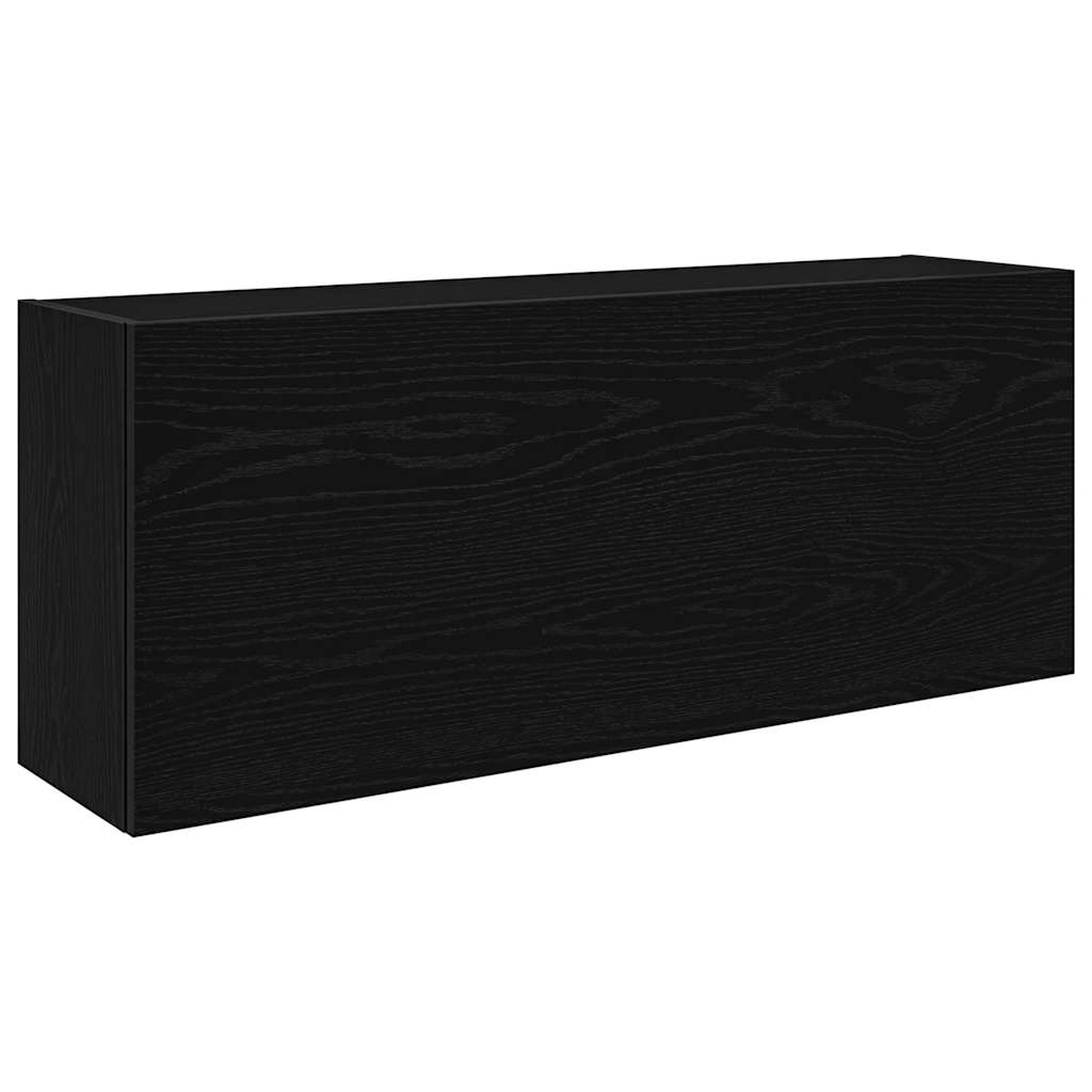 Mobile da Bagno a Parete Nero 100x25x40 cm in Truciolato