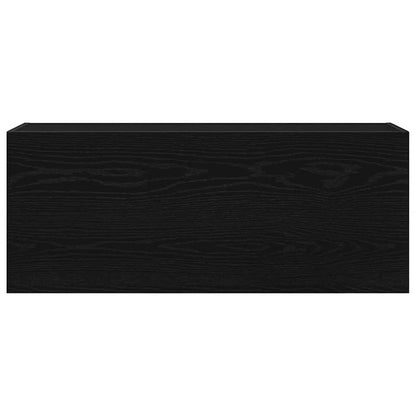 Mobile da Bagno a Parete Nero 100x25x40 cm in Truciolato