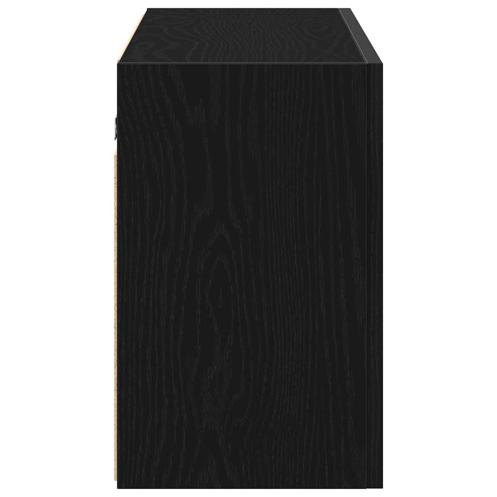 Mobile da Bagno a Parete Nero 100x25x40 cm in Truciolato