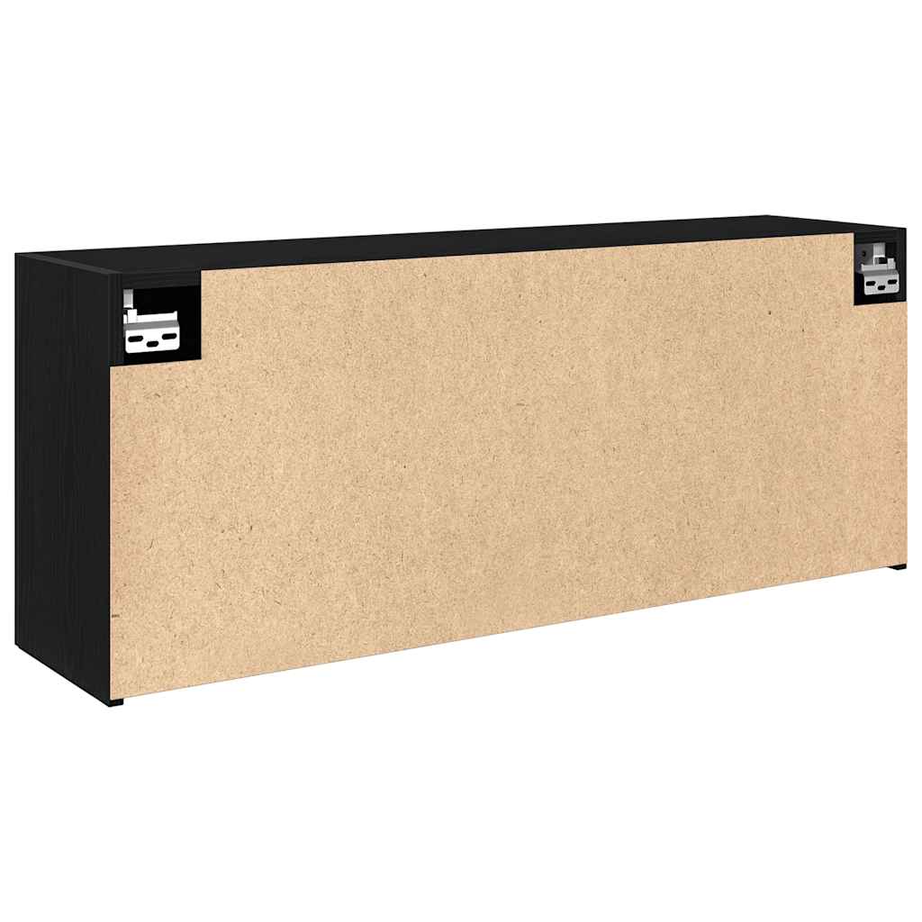 Mobile da Bagno a Parete Nero 100x25x40 cm in Truciolato